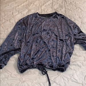 navy velvet top
